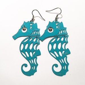 Turquoise Seahorse Earrings